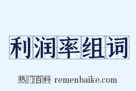 利润率组词是什么意思的图片